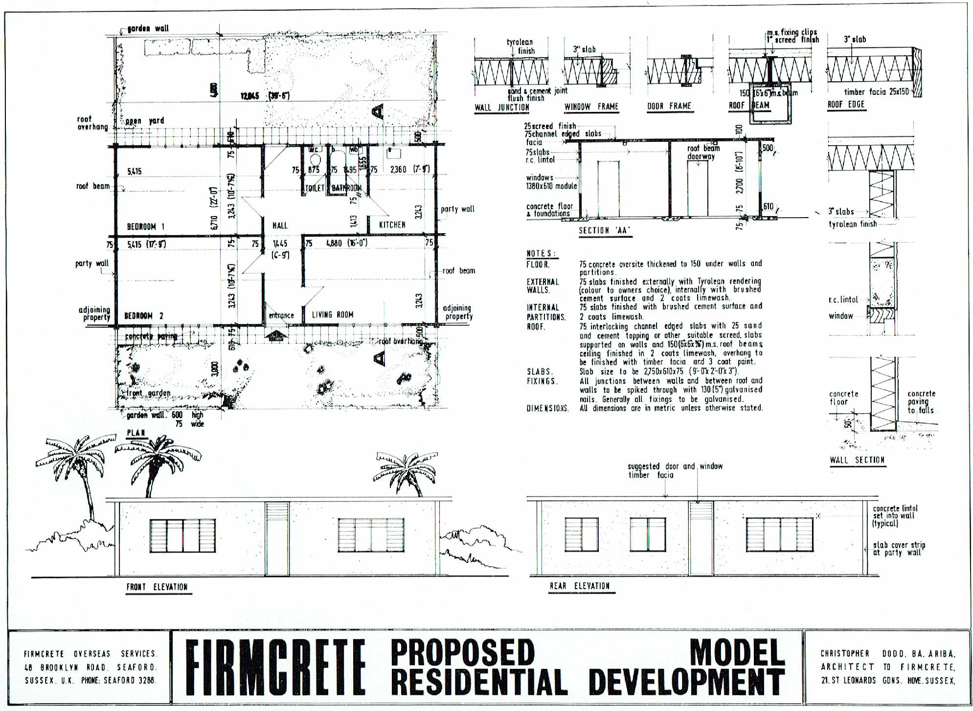 Low cost fireproof residential units, designed by Chris Dodd