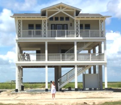 A house on stilts