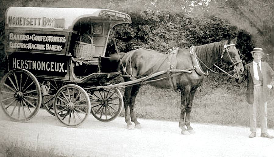 Honeysett Brothers, Bakers using electric machinery to supply loaves to Herstmonceux village in 1910