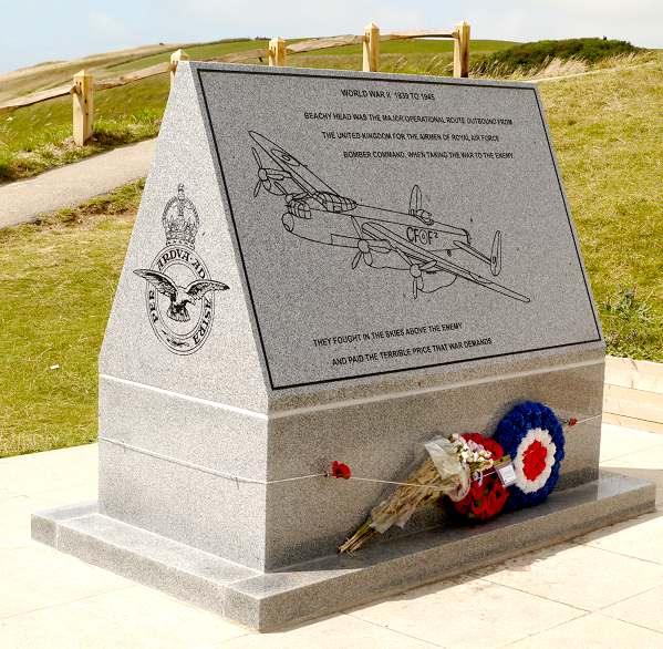 Memorial dedicated the airmen who flew across Beachy Head in WWII