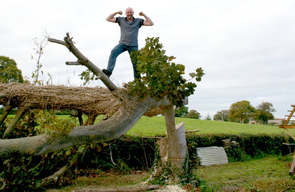 Nelson Kay posing as Tarzan king of the jungle