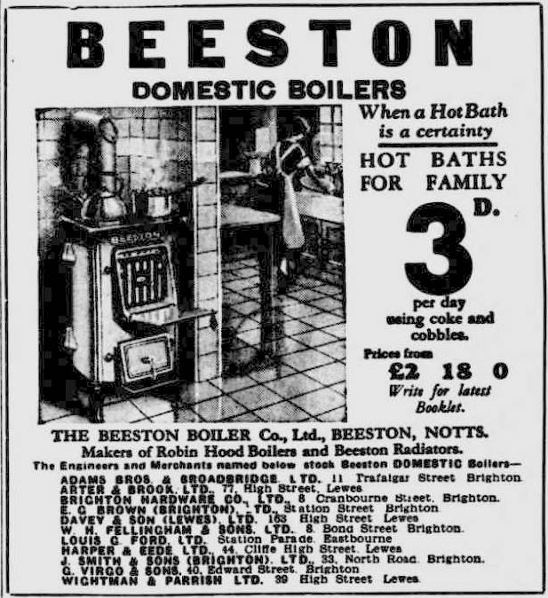 Beeston domestic boilers in 1938