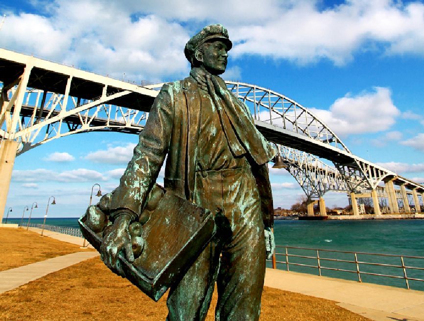 Railroad tracks at Port Huron, Michigan