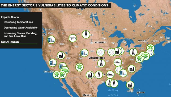 US Department of Energy climate change vulnerability